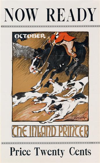 JOSEPH C. LEYENDECKER (1874-1951). THE INLAND PRINTER. Two posters. 1897. Each approximately 17x10 inches, 43x26 cm.